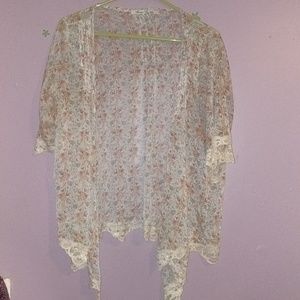 Flowy Camisole Cover up Lace Trim